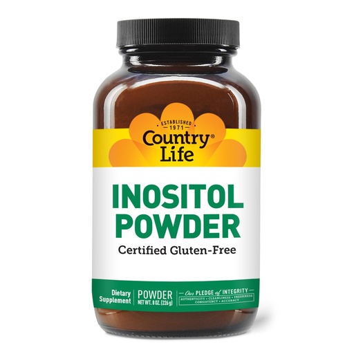 [BRSWIY3YAUOAA33E] Country Life Inositol Powder 1100mg, 8 oz, Certified Gluten Free, Certified Vegan