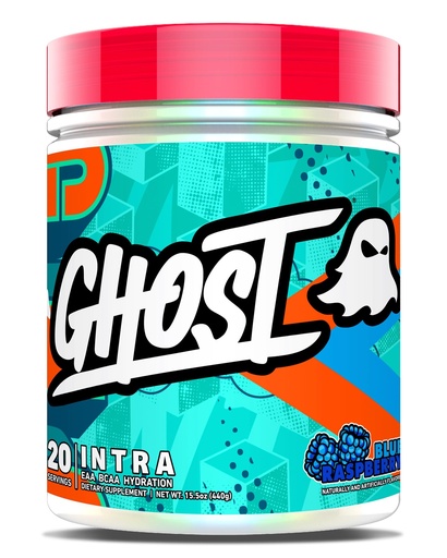 [BRSRAZQRAQAQ4CT6] GHOST Intra Workout Powder, Blue Raspberry - BCAAs, & EAAs, Nootropics & Hydration - Essential & Branch Chain Amino Acids, Supports Muscle Recovery & Focus - Pre, Intra & Post Workout Powders