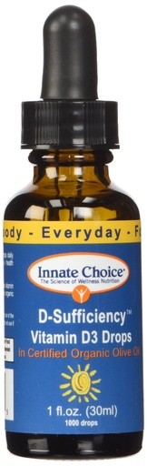 [BRSWIEAHCV7ACHQ7] Innate Choice D Sufficiency Liquid Vitamin D3, 1 Fluid Ounce