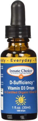 [BRSWIEAHCV7ACHQ7] Innate Choice D Sufficiency Liquid Vitamin D3, 1 flüssige Unze