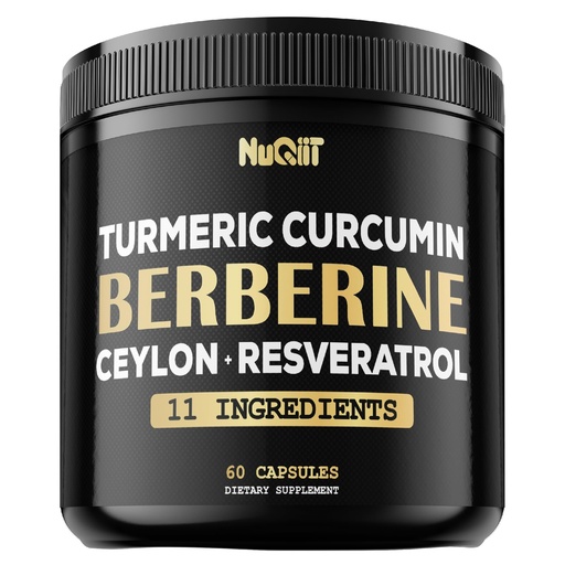 [BRSROED3CF4GACIY] Berberine Supplement. Added Turmeric Curcumin, Trans-Resveratrol & More - Support Gastrointestinal, Body Management & Immune System - 60 Capsules