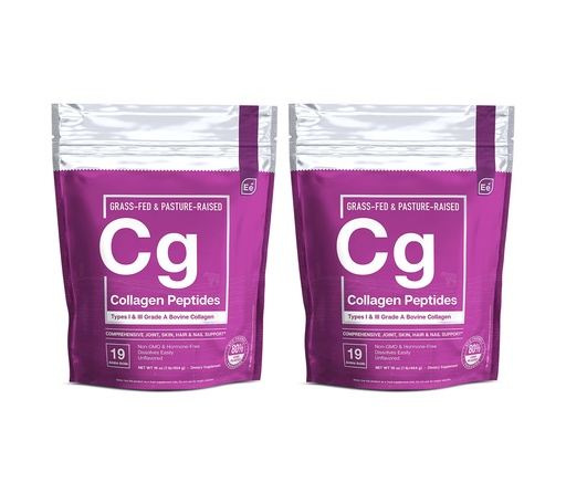 [BRSW2ZA6BAFWYEQY] Essential Elements Hydrolyzed Collagen Powder - Joint, Skin, Hair, and Nail Support | Types I & III Peptides | Preservative-Free, Grass-Fed, Hormone-Free, Dissolves Easily (2-Pack)