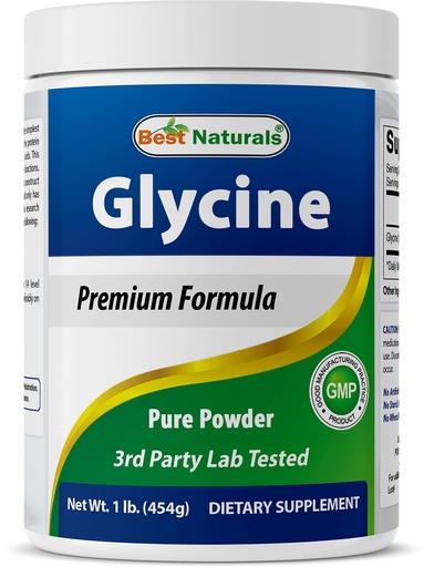 [BRSROYYBCB4BY33P] Best Naturals Glycine Powder 1 LB - Neurotransmitter & Relaxation Support