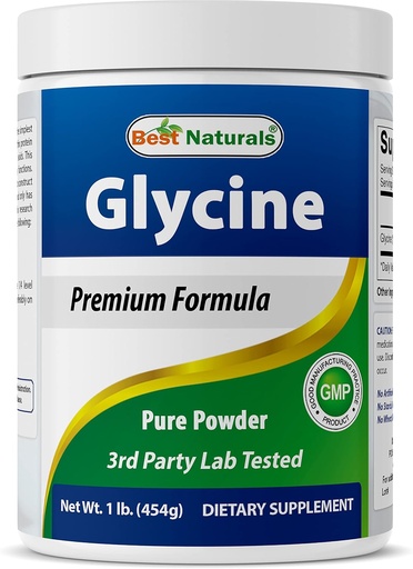 [BRSROYYBCB4BY33P] Best Naturals Glycine Powder 1 LB - Neurotransmitter