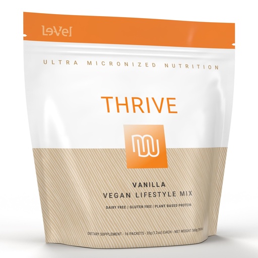 [BRSRAHT5BEHWYAD2] Le-Vel Thrive Vegan Protein Shake | 16 Packets 35g | Gluten-Free, Plant-Based Protein with Probiotics, Fiber & Enzymes | Supports Lean Muscle & Digestive Health (16 Packets (Pack of 1), Vanilla)