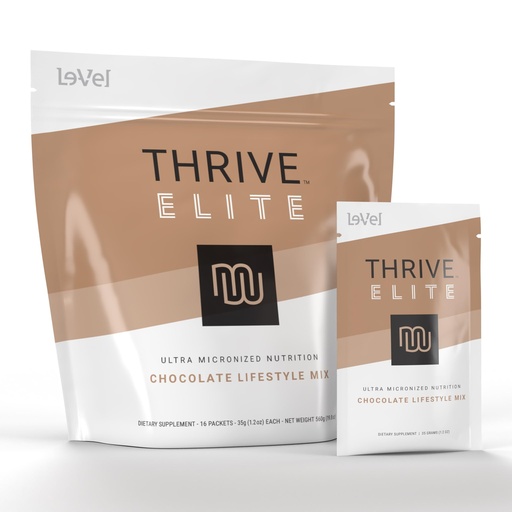[BRSROHA5OZ4GGDY3] Le-Vel Thrive Elite Chocolate Lifestyle Mix | Protein Shake for Men & Women | Gluten Free Chocolate Protein Powder | High Calorie Protein Shake | 16 Packets (Single Serves)