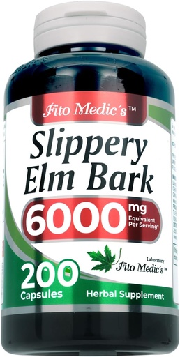[BRSROFQBAEGQMFI4] FITO MEDIC'S Lab | Slippery elm Capsules | Slippery elm | Slippery elm bark | 200 Caps | 6000 mg | Ultra high Absorption s.