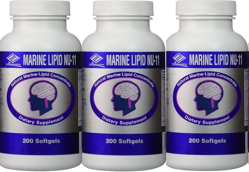 [BRSWIAAOAR6BWF3U] 3 packs Marine Lipid NU-11 (200 Softgels)