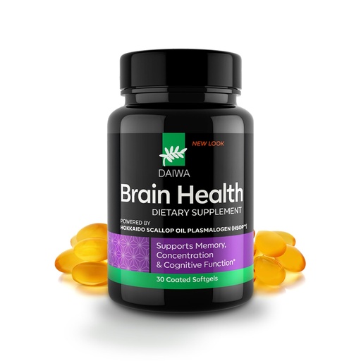 [BRSW2CQZA4ARSC3K] DAIWA Advanced Omega-3 Brain Supplement - Phospholipid Omega Formula with Hokkaido Scallop Oil Plasmalogen for Memory, Focus and Cognitive Wellness - 30 Softgels