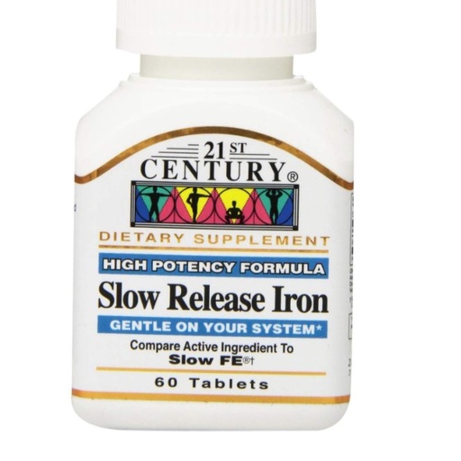 [BRSWG2QQAUIGOCA2] 21st Century Slow Release Iron Tablets - 60 ct, Pack of 4 - Packaging May Vary