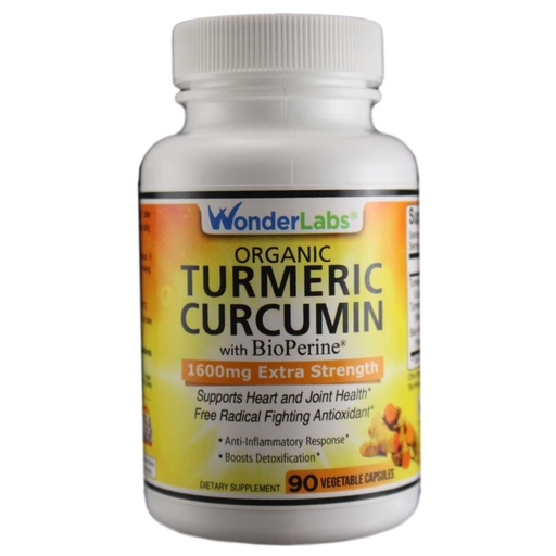 [BRSWG2YKO4PWO3DZ] Wonder Laboratories Organic Turmeric Curcumin with BioPerine, 90 Capsules