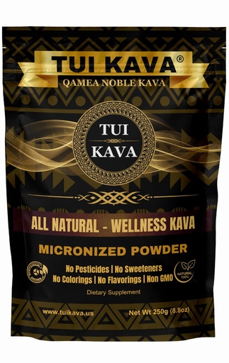 [BRSROAQ3DJ7GYETJ] TUI KAVA PREMIUM WELLNESS KAVA - MICRONIZED Noble Kava 250g (8.8oz) - Trial/Travel Size | Very Heady | All Natural Relaxation | Increase Focus | Mood/Sleep Support | Stress Relief | NO STRAINING