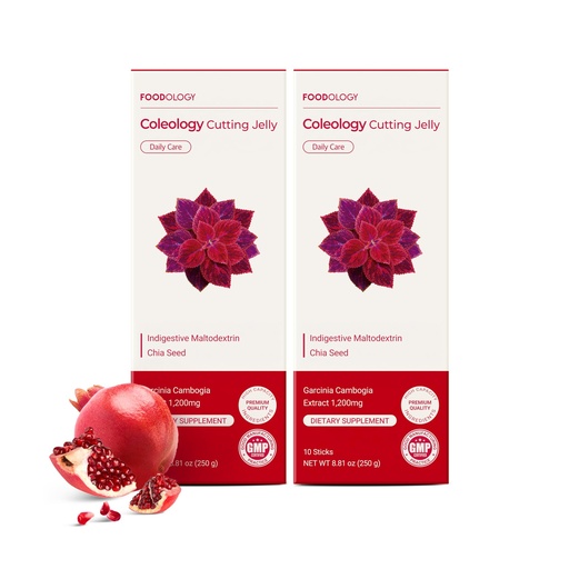 [BRSRGYI5CIDQO3T3] FOODOLOGY Coleology Cutting Stick Jelly (Pomegranate) – Dietary Fiber Supplement for Healthy Weight Management, Chia Seeds & Garcinia Cambogia, Korean Beauty with Collagen – 20 Sticks