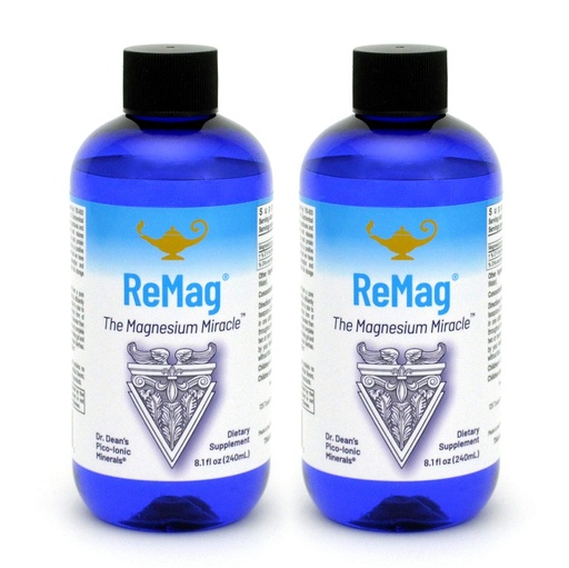 [BRSWYZQLBYJRQF32] RnA ReSet ReMag Magnesium – High Absorption Magnesium Chloride Liquid, 8.1 Fl Oz (2-Pack) NSF Certified - Supports Restful Sleep - Nerve Health - Muscle Relaxation - Cardiovascular Health