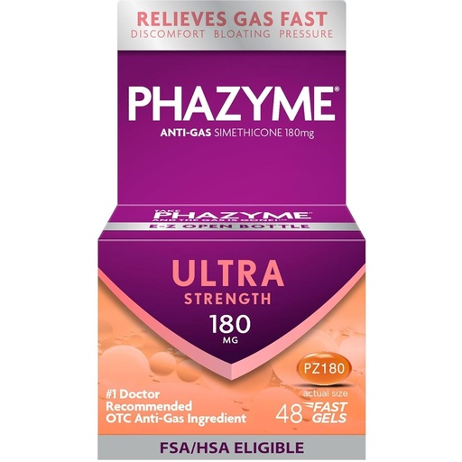 [BRSWKYI5AUNAEEYZ] Phazyme Ultra Strength Gas Relief, 48 Softgels (1 Pack)