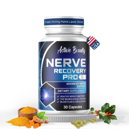 [BRSRAHTRAB5BMDLJ] Nerve Recovery Pro – Nerve Support Supplement with Alpha Lipoic Acid, Turmeric & Acetyl-L-Carnitine – Supports Healthy Nerve Function, Circulation & Blood Flow – 30 Capsules - 1 Pack