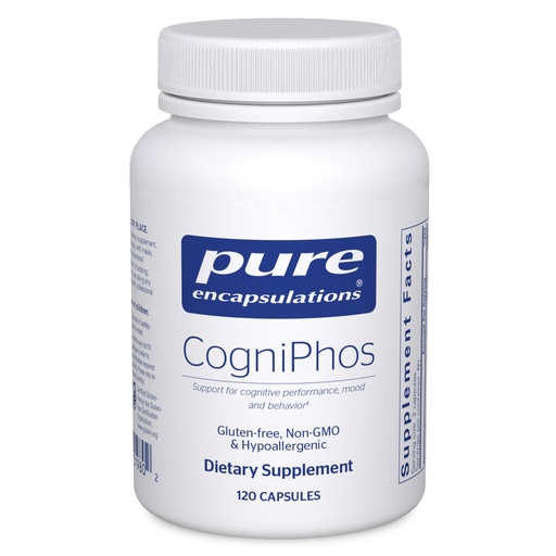 [BRSWGAYFPIIRYALX] Pure Encapsulations CogniPhos - Acetyl-L-Carnitine Supplement with Cognizin Citicoline & Phosphatidylserine - Supports Memory & Positive Mindset - Vitamin B6 & Zinc - Gluten-Free - 120 Capsules
