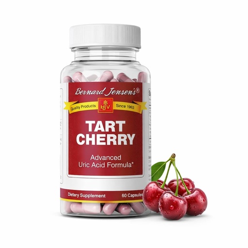 [BRSRA237BABQMAA2] Bernard Jensen's Products Tart Cherry Uric Acid Formula, 60 Tapioca Capsules - Traditional Kidney Support Supplement for Joint Mobility, Muscle Recovery & Healthy Sleep Cycles - Vegan & Non-GMO