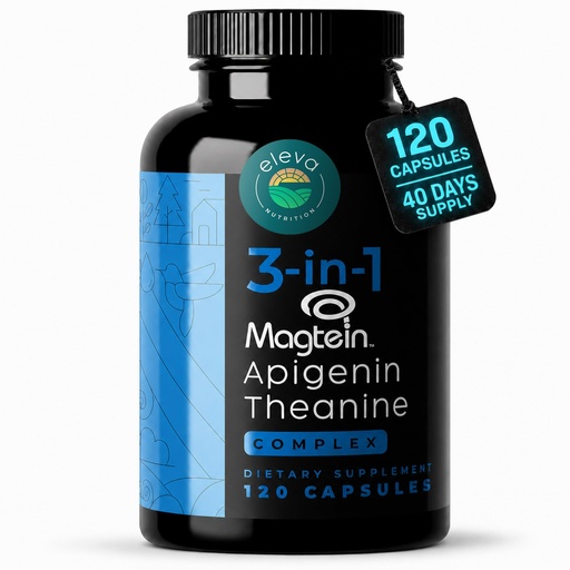 [BRSRMHAFOUPBO3A7] Magnesium L-Threonate, Apigenin & L-Theanine Sleep Complex, 120 Caps