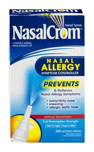 [BRSWIBQNAUAGKA3I] NasalCrom Nasal Spray Allergy Symptom Controller | 200 Sprays | .88 FL OZ