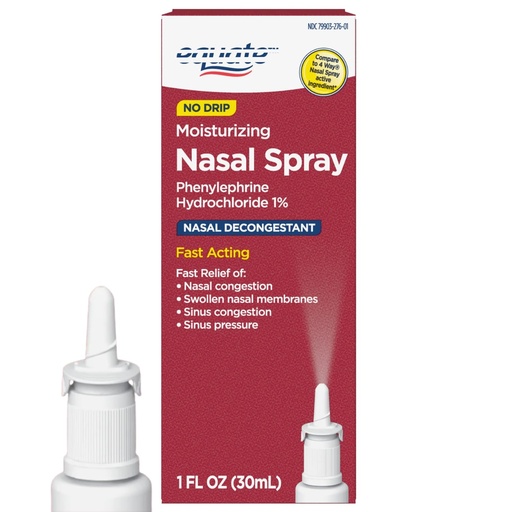 [BRSRGGQ2BYNWKH32] Equat'ee Non-Drip Nasal Spray 1 Fl. Oz - Nasal Congestion Relief Mist, Fast-Acting Formula (Pack of 1)