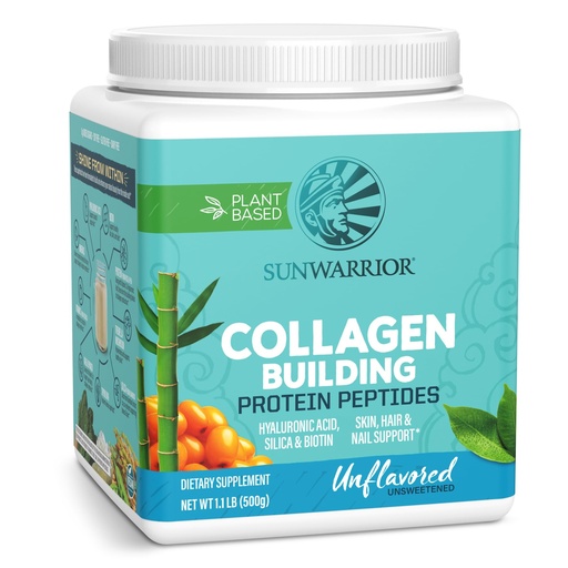 [BRSWGAIFOIHGY3Y3] Vegan Collagen Building Powder Protein Peptide with Biotin Vitamin C Hyaluronic Acid Collagen Protein Powder for Hair Skin Nail Dairy Free Gluten Free | Unflavored by Sunwarrior