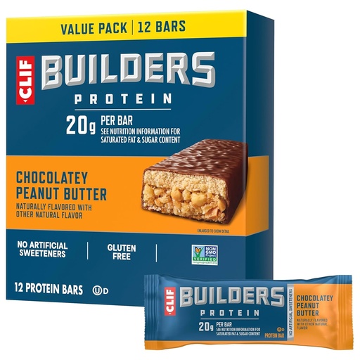 [BRSW2AYBAEFRGE3Z] CLIDE PERS Protein Bars - Chocolate Bơ đậu phộng Flavor - 20g Plant Protin - Gluten Free - Non-GMO - Không có nhân tạo Sweeteners - gói giá trị, 2.z. (12 bá tước)