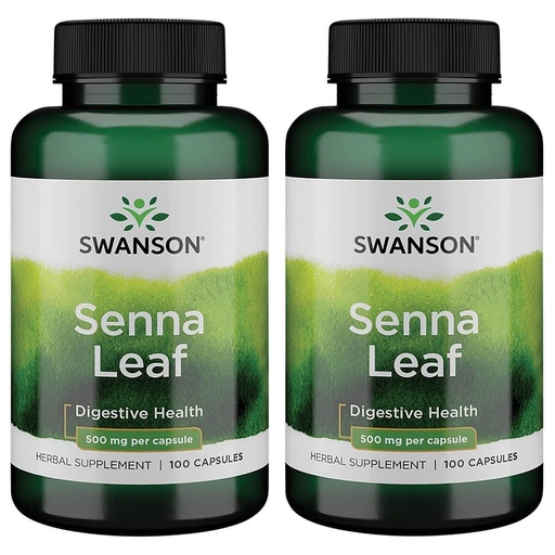 [BRSWGAAFPMGRGEL7] Swanson Senna Leaf 500 Milligrams 100 Capsules (2 Pack)