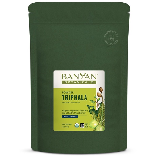 [BRSWIEYPAEJQ4FL6] Banyan Botanicals Organic Triphala Powder – Daily Digestive Support & Gentle Colon Cleanse – Pure Amla, Haritaki & Bibhitaki for Gut Microbiome Health & Regularity – 1 lb – USDA Organic