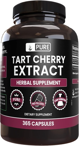 [BRSWYBD5C4DWAGT6] PURE Original INGREDIENTS Tart Cherry Extract (365 капсули) Не магнезий или ориз пълнежи, Винаги чист, Лаборатория Verified