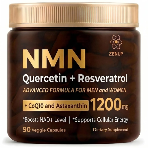 [BRSRGBA2OYIQA3LX] NMN 600mg + TMG 250mg (2 Capsules) with Quercetin, Resveratrol & CoQ10 | Boosts NAD+ Levels | 1200mg Total Blend | Cellular Energy Support | 90 Veggie Capsules (45 Servings)