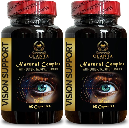 [BRSRABIRDMDRQE3V] Vision Support Natural Formula - Organic Lutein Supplements - Natural Vision Support with Beta-Carotene & Antioxidants - 2 Bottles 120 Capsules