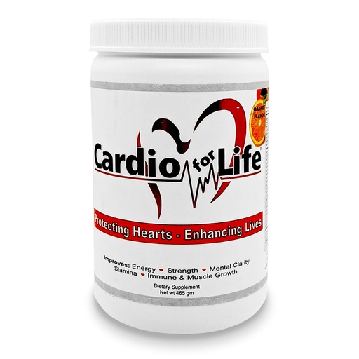 [BRSWIZQOAYEBKYA7] Health Guardian Cardio for Life L-Arginine Powder 16oz - Natural Nitric Oxide Supplement Cardiovascular Increase Energy - Orange