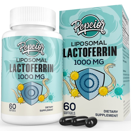 [BRSRMC35CQBA2CTP] Liposomal Bovine Lactoferrin 1000 mg - Higher Absorption - for Iron Absorption & Immune Function Lactoferrin Supplements for Adults, 60 Softgels