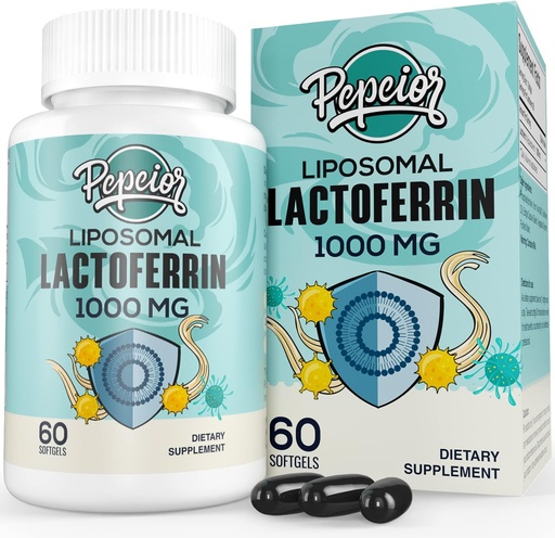 [BRSRMC35CQBA2CTP] Liposomal Bovine Lactoferrin 1000 mg - Higher Absorption - for Iron Absorption " Immune Function Lactoferrin supplements for Adults, 60 Softgels