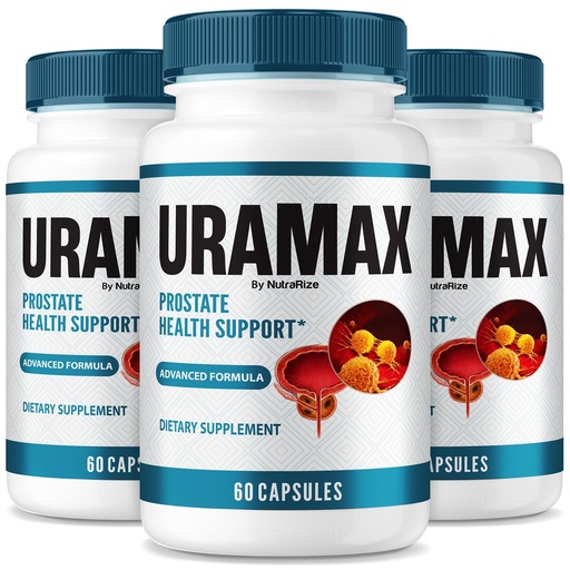 [BRSROBACCICBU3L6] NutraRize (3 Pack) Uramax Capsules, Uramax Prostate Health Support, UraMax All-Natural Supplement, Uramax Extra Strength Pills to Promote Stamina and Energy, Ura Max Pills Reviews (180 Capsules)
