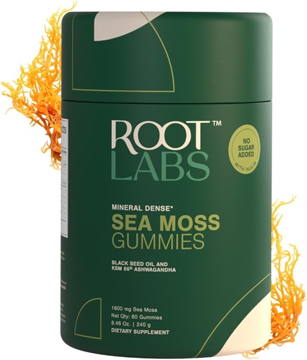 [BRSRAGIHC4NBMAIZ] Sea Moss Gummies I 92+ Minerals I KSM 66 Ashwagandha I Lab Probado I Non Engadido azucre | para homes, Mulleres I Non GMO I 100% Natural & Organic I 1600 mg I 60 Gummy