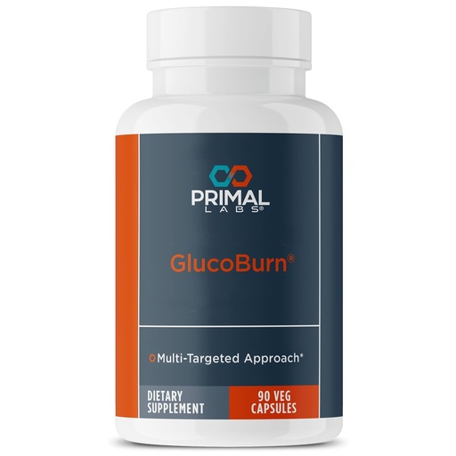 [BRSRM235A4CBOCTG] Primal Labs GlucoBurn Support Supplement with White Mulberry Leaf Extract and Alpha Lipoic Acid, 90 Veg capsules