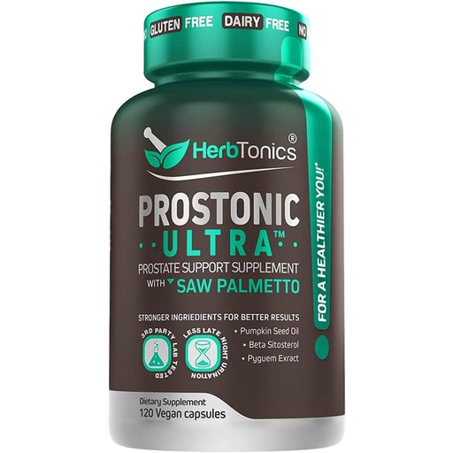 [BRSWGHQNBENRGG32] Dual Prostate & Hair Support for Men – Saw Palmetto, Beta-Sitosterol, Pumpkin Seed – Promotes Urinary Health & Natural DHT Blocking – 120 Capsules