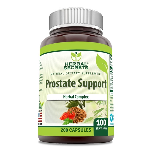 [BRSRO2QTBVYRSDTX] Herbal Secrets Prostate Support Supplement | 100 Mg Per Serving | 200 Capsules | Non-GMO | Gluten Free | Made in USA