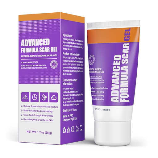 [BRSREAT3BMMBA3LB] Advanced Scar Gel – Silicone Scar Gel for Keloid Bump Removal, Post-Surgery Scars, Acne Scars, Burn Marks & Stretch Marks – Scar Treatment for Old & New Scars – 1.2oz / 35g
