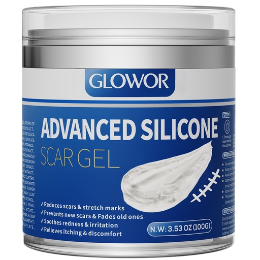 [BRSREZAKOQIW2DLA] Advanced Silicone Scar Gel for Face & Body – Silicone Scar Cream for Old & New Scars, Reduces Appearance of Scars from Acne, Surgery, Burns, Injuries, C-Sections & More – 3.53 oz (100g)