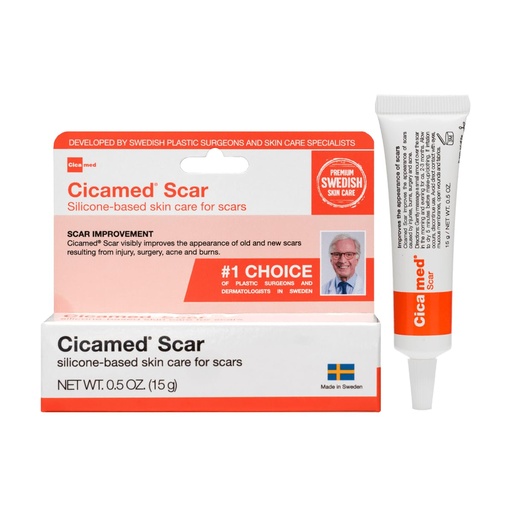 [BRSWKEANC4BWCFT6] Silicone Scar Gel - Works with Tape - Advanced Cream for Surgical Scars, C-Section, Burns, Keloids, and Acne Marks - 0.5 oz (15g)