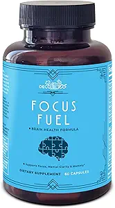 [BRSRA234OIGW2ADG] Focus Fuel Neuro Capsules: Boost Mental Clarity, Focus & Memory with DMAE, L-Glutamine & Essential Vitamins - 60 Capsules