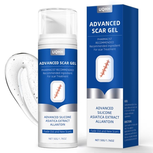 [BRSREGD4CIHQ4FDZ] Silicone Scar Gel for Old and New Scars, Stretch Marks & Acne Scar Removal, Advanced Silicone Scar Cream for Surgical, Burn, Keloid, Injury & Acne Scars, Fast Absorbing Gel, 1.76 oz (50ml)