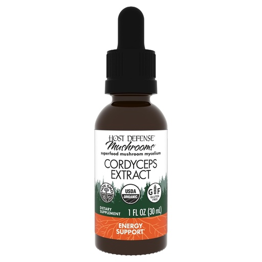 [BRSWIGT5BJ6A4EIZ] Host Defense Cordyceps Extract - Immune & Energy Support Supplement - Kidney Health Supplement with Cordyceps - Fitness Support to Aid Oxygen Uptake - 1 fl oz (30 Servings)*