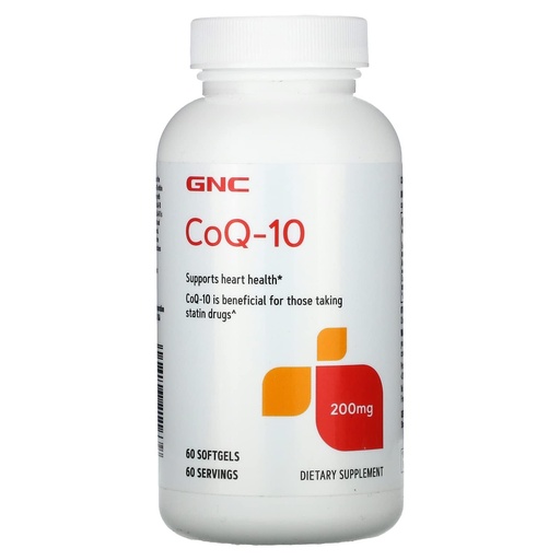 [BRSWIEICOAFQKADI] GNC CoQ10 200mg Supplement, Supports Heart Health, 60 Servings