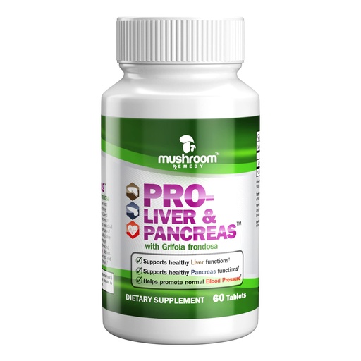 [BRSWKHY5OV6QEG3Y] PRO-Liver & Pancreas | Best All-Natural Herbal Supplement for Pancreas & Liver Support, Detox, Clinically Studied Grifola frondosa Mushroom Extract, Vegan, NON-GMO, USA Made, 60 Tablets