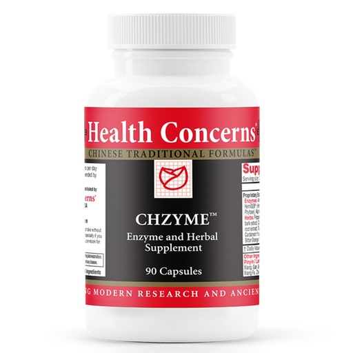 [BRSREFQNAQMQA3DX] Health Concerns Chzyme - Enzyme & Herbal Supplement for Digestion, Bloating, & Qi Balance – Proprietary Enzyme & Herb Blend – 90 Capsules, 45 Servings