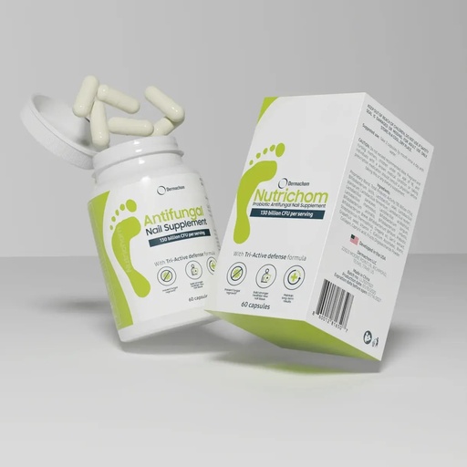 [BRSREZ35OIDQMD3O] Nutrichom Probiotic Fungal Nail Cleaner Supplement – Fights Fungus & Supports Healthy Nails with Vitamins & Natural Ingredients – 60 Capsules